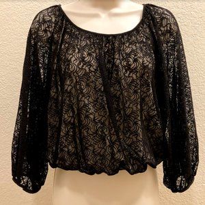 Studio M | Black Lace Top | XS